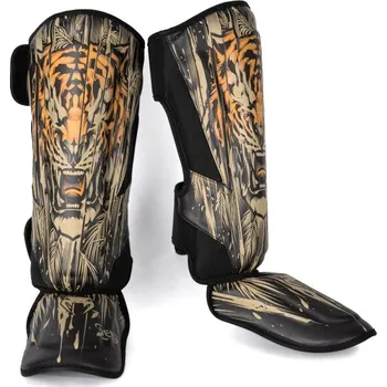 Chránič holeně pro bojový sport Venum Tiger Shin Guards - Black/Neon Orange Velikost: L