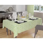 Orbytex Ubrus teflonový - kytičky zelené Rozměry: 120x160, Tvar: Obdélník