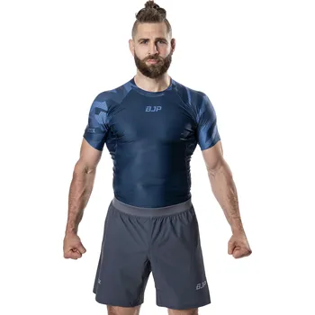Oblečení pro bojové sporty Rashguard BJP x ATEX, krátké rukávy, modrý Velikost: XXL