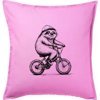 Polštář Lenochod na kole - Polštář 50x50 - 50x50 - Pouze potah ( Růžová )