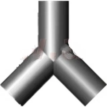 Výfuková trubka Rozdvojovací trubka tvar Y vnější průměr vstup 101,6mm, ÚHLY 2X135°,1X90°