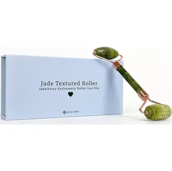 Jadeitový roller Gua Sha s vroubky