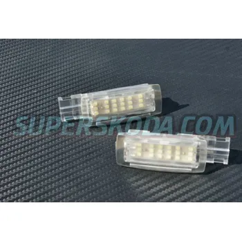 Osvětlení interiéru vozidel Škoda Superb II - LED osvětlení clonítek