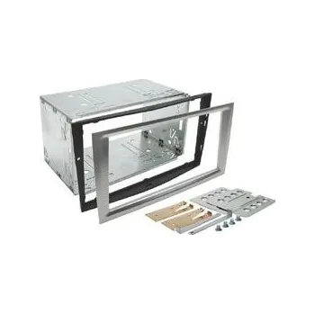 ISO redukce Rámeček autorádia 2-DIN Opel stříbrná lesklá