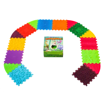 Masážní přístroj Masážní podložka Ortek Dinosauři Puzzle 10 prvků + 6 trojúhelníků