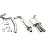 TA Technix sportovní nerezový catback výfuk - Škoda Octavia II (1Z, 04-12), liftback i combi, 2x 80 mm rovná nerezová koncovka s pertlem