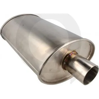 Výfuková trubka QSP - středový tlumič výfuku nerez ovál 63,5mm