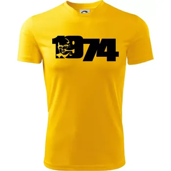 Chlapecké oblečení Husákovo dítě - 1974 - Dětské triko sportovní (dresovina) - 158 cm/12 let ( Žlutá )