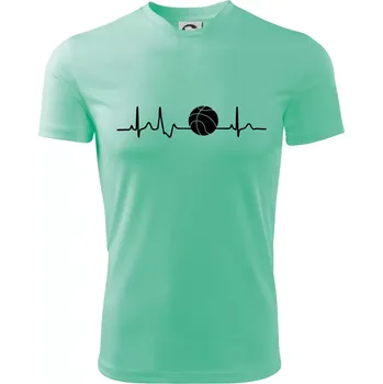 Chlapecké tričko EKG basketbal míč - Dětské triko sportovní (dresovina) - 134 cm/8 let ( Mátová )