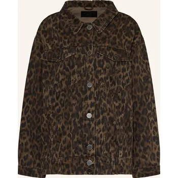 Dámský blejzr Allsaints Dámská Oversized Džínová Bunda Willow, tmavě hnědá...