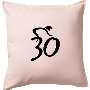 Polštář Cyklista slaví třicítku (30) - Polštář 50x50 - 50x50 - Pouze potah ( Světle růžová )