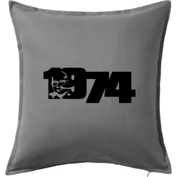 Polštář Husákovo dítě - 1974 - Polštář 50x50 - 50x50 - Pouze potah ( Tmavě šedý melír )