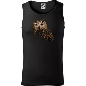 Sova fotka - Tílko pánské Core - 2XL ( Černá )