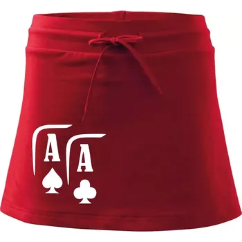 Dámská sukně Poker AA - Sportovní sukně - two in one - L ( Červená )