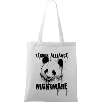 Panda terror - Taška bavlněná - 42 x 38 cm ( Bílá )