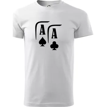 Pánské tričko Poker AA - Triko extra velké (5-8XL) - 8XL ( Bílá )