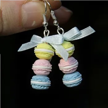 Náušnice CircusMind Sladké náušnice Fimo - troj makronky S0761