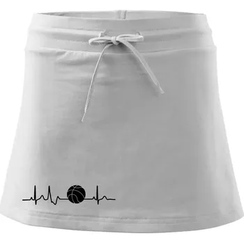 Dámská sukně EKG basketbal míč - Sportovní sukně - two in one - XL ( Bílá )