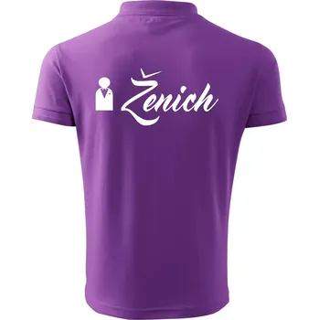 Pánská košile Ženich ikonka - Polokošile pánská Pique Polo 203 - 3XL ( Fialová )