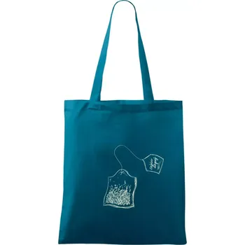 Čaj - čajův nápoj - Taška bavlněná - 42 x 38 cm ( Petrolejová )