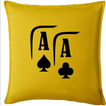 Polštář Poker AA - Polštář 50x50 - 50x50 - Pouze potah ( Žlutá )