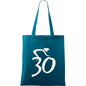 Cyklista slaví třicítku (30) - Taška bavlněná - 42 x 38 cm ( Petrolejová )