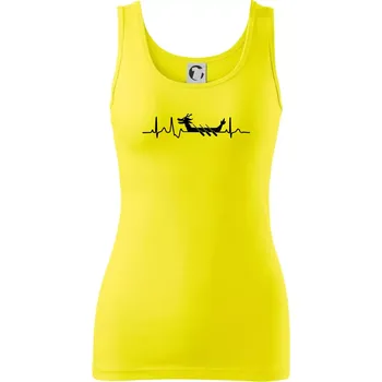 Dámské tričko EKG dračí loď - Dámské tílko - M ( Citrónová )