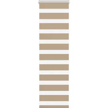 vidaXL Zebra roleta 45x150 cm šířka látky 40,9 cm polyester [4014744] Barva: sand brown