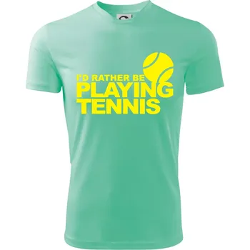 Chlapecké tričko Playing tennis - Dětské triko sportovní (dresovina) - 122 cm/6 let ( Mátová )