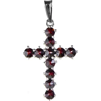 Přívěsek Český granát přívěsek stříbrný 140258