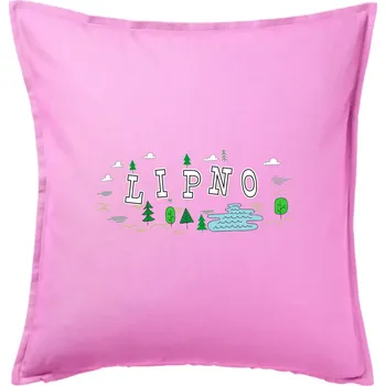 Polštář Jezero Lipno - Polštář 50x50 - 50x50 - Pouze potah ( Růžová )