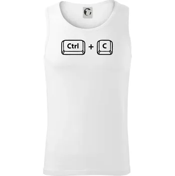 Pánské termoprádlo Táta CTRL + C - Tílko pánské Core - 2XL ( Bílá )