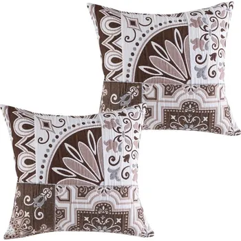 Dekorativní polštářek Sada 2 ks povlaků na polštářky MIA béžová 40 x 40 cm