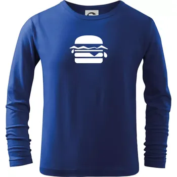 Hamburger ikona - Triko dětské Long Sleeve - 158 cm/12 let ( Královská modrá )