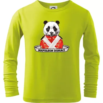 Dětská móda Napoleon domácí panda - Triko dětské Long Sleeve - 122 cm/6 let ( Limetková )