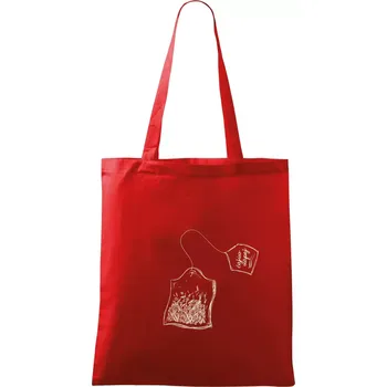 Nákupní taška Čaj - čajův nápoj - Taška bavlněná - 42 x 38 cm ( Červená )