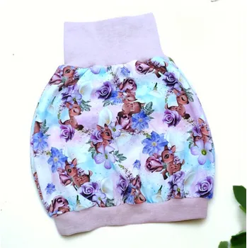 Dívčí oblečení Sukně koloušek mezi květy fialová Holčičí sukně