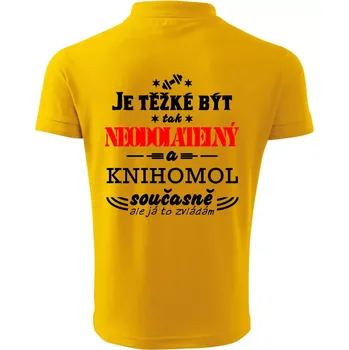 Pánská košile Je těžké být neodolatelný knihomol - Polokošile pánská Pique Polo 203 - XL ( Žlutá )
