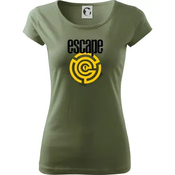 Dámské tričko Escape labyrint - Dámské triko Pure - 2XL ( Khaki )