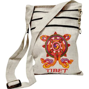 Taška plátěná kolo dharmy - různé barvy Barva: Šedá