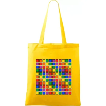 Nákupní taška LGBT duhový čtverec - Taška bavlněná - 42 x 38 cm ( Žlutá )