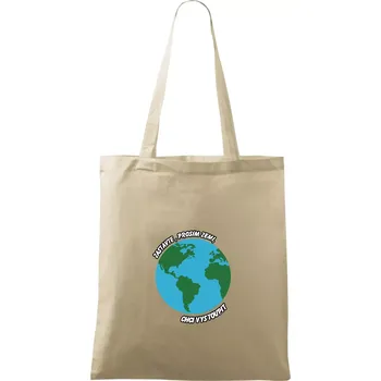 Zastavte zemi chci vystoupit - Taška bavlněná - 42 x 38 cm ( Naturální )