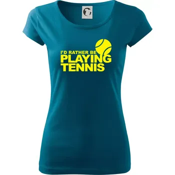 Dámské tričko Playing tennis - Dámské triko Pure - XL ( Petrolejová )