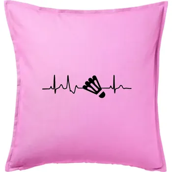 Polštář EKG Badminton košík - Polštář 50x50 - 50x50 - Pouze potah ( Růžová )