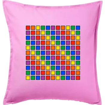 Polštář LGBT duhový čtverec - Polštář 50x50 - 50x50 - Pouze potah ( Růžová )