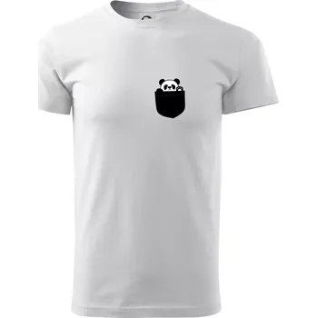 Pánské tričko Panda v kapse - Triko extra velké (5-8XL) - 8XL ( Bílá )