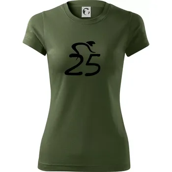 Dámské tričko Cyklista slaví pětadvacítku (25) - Dámské Fantasy sportovní (dresovina) - S ( Khaki )