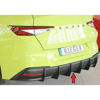 PC tuning Rieger vložka zadního nárazníku (pro vozy s tažným zařízením) pro Škoda Enyaq iV RS SUV (5AZ), plast ABS bez povrchové úpravy