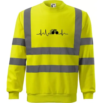 Pánská mikina EKG dráhová cyklistika - Reflexní mikina - L ( Neonově žlutá )
