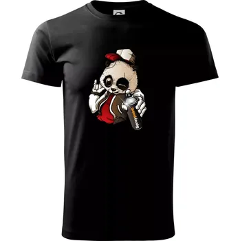 Pánské tričko Graffiti panda - Triko extra velké (5-8XL) - 7XL ( Černá )